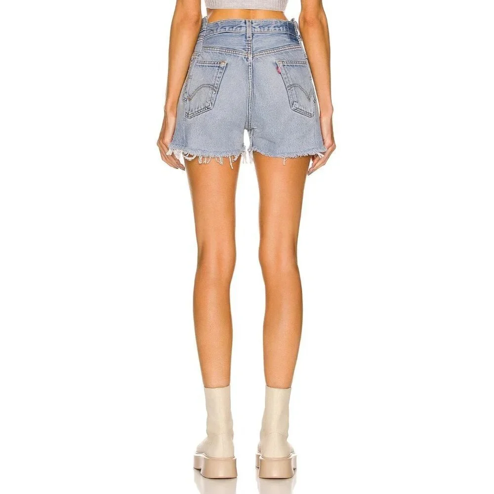 EB Denim OG Jean Denim Shorts in Light Wash 33 New Womens Jeans Revolve